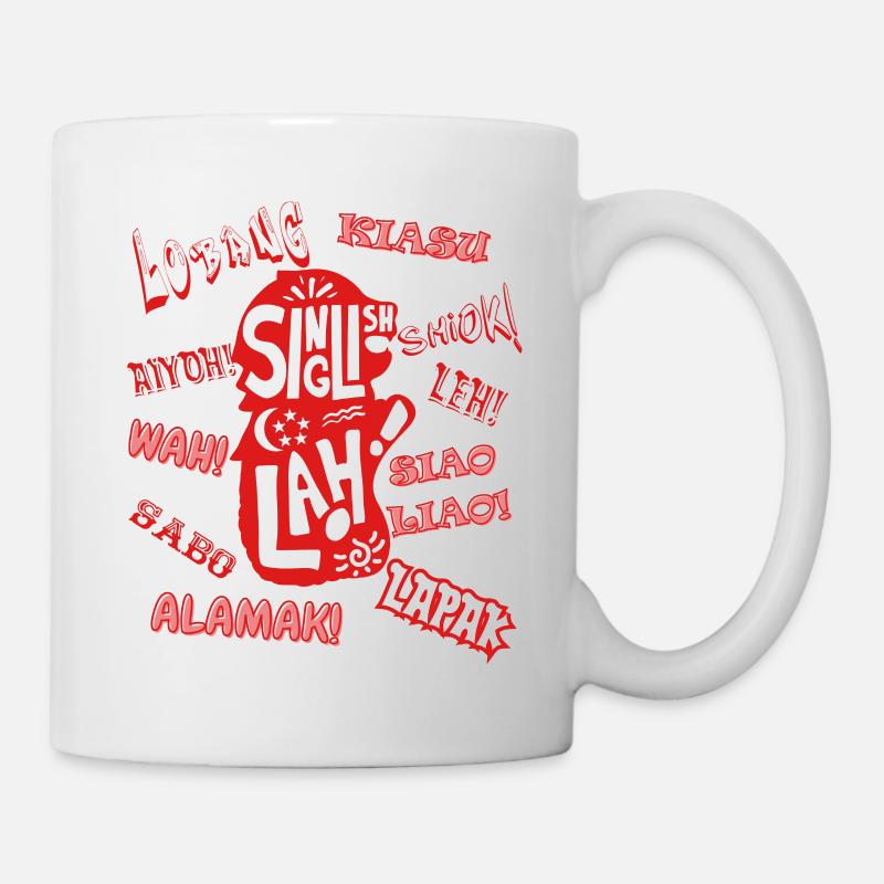 ARGOT DE SINGAPOUR, SINGLISH - Mug blanc - blanc