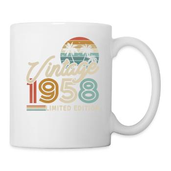Vintage Birthday Gift 1958 65/66 Years - Mug - white - Right