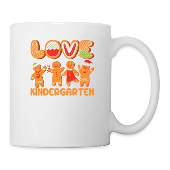 Love Kindergarten Gingerbread Man Christmas Teaching - Mug - white - Right