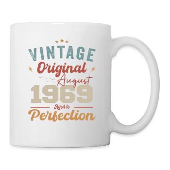 August 1969 Vintage Vintage Birthday Retro - Mug - white - Right