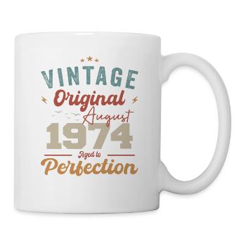 August 1974 Vintage Vintage Birthday Retro - Mug - white - Right