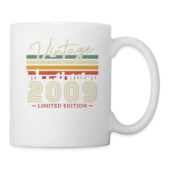 Vintage Geburtstagsgeschenk 2009 14/15 Jahre - Tasse - Weiß - Rechts