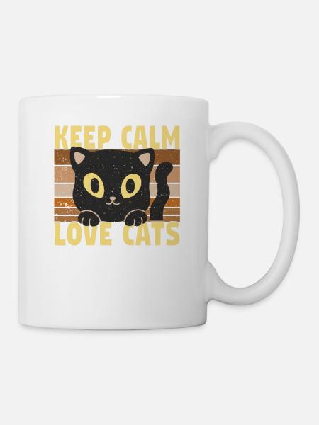 Domestic Cat Shorthair Maine Coon Siamese Cat Cat - Mug - white