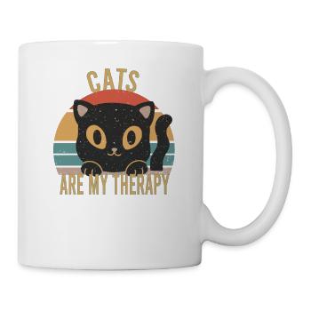 Domestic Cat Shorthair Maine Coon Siamese Cat Cat - Mug - white - Right