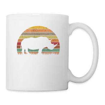 Nashorn Retro Rhino Vintage - Mug blanc - blanc - Droite
