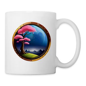 Sakura Tree. Japanese tree with beautiful landscape - Mug - white - Right