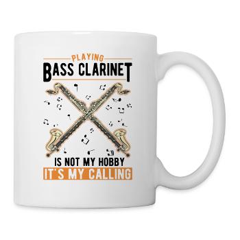 Clarinette basse Clarinettiste basse amateur - Mug blanc - blanc - Droite