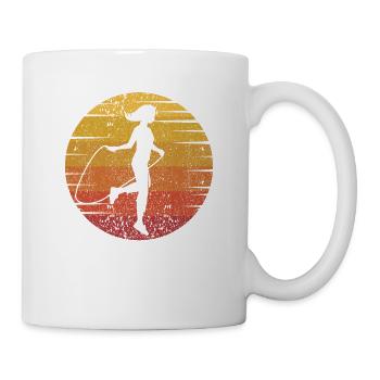 Retro Speed Skipping Jumping Professioneller Sprung - Tasse - Weiß - Rechts