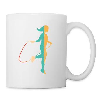 Retro Jumping Speed Skipping Professioneller Sprung - Tasse - Weiß - Rechts