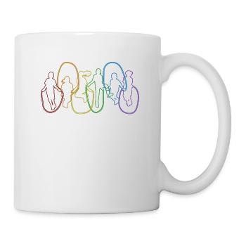 Saut à la corde LGBT Arc-en-ciel Saut Vitesse de saut - Mug blanc - blanc - Droite