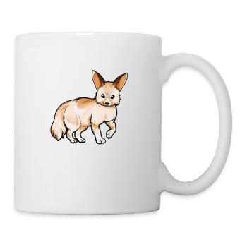 Zeichnung eines Fennek - Tasse - Weiß - Rechts