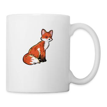 Drawing of a red fox - Mug - white - Right