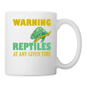 Avertissement peut parler de reptiles Lizard Lover - Mug blanc - blanc - Droite