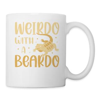 Weirdo With A Beardo Lizard Lover Reptile - Mug - white - Right