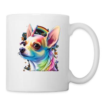 Chihuahua | Colourful Rainbow LGBTQ Unicorn - Mug - white - Right