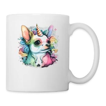 Chihuahua | Colourful Rainbow LGBTQ Unicorn - Mug - white - Right