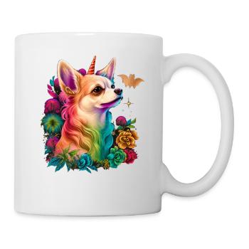 Chihuahua | Colourful Rainbow LGBTQ Unicorn - Mug - white - Right
