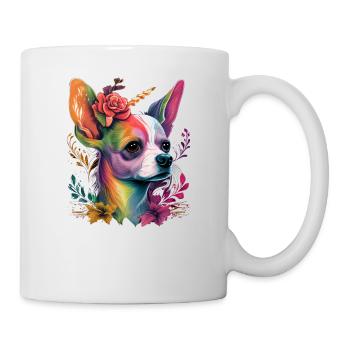 Chihuahua | Colourful Rainbow LGBTQ Unicorn - Mug - white - Right