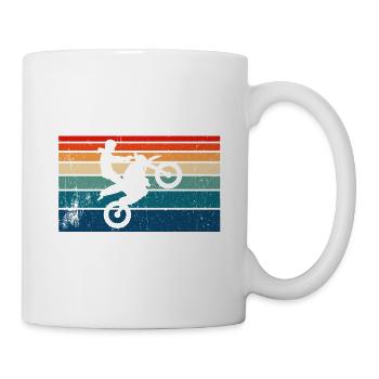 Motorcycling Is Calling Me And I Must Go - Tasse - Weiß - Rechts