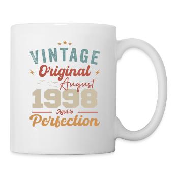 August 1998 Vintage Vintage Birthday Retro - Mug - white - Right