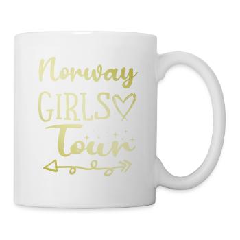 Tournée des filles de Norvège - Mug blanc - blanc - Droite