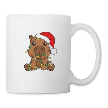 Capybara Weihnachten Winter Tiere Capybara - Tasse - Weiß - Rechts