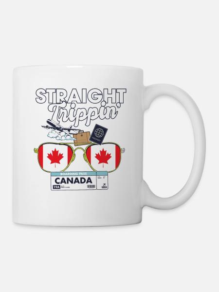 Straight Trippin' Canada Vacation Tour Voyage - Mug blanc - blanc