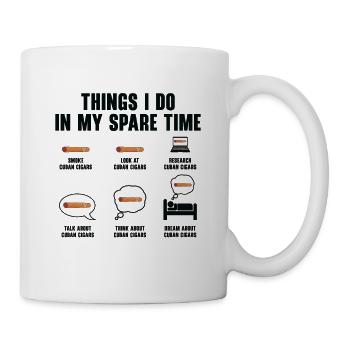 Cigar Smoking Cigars Smoker - Mug - white - Right