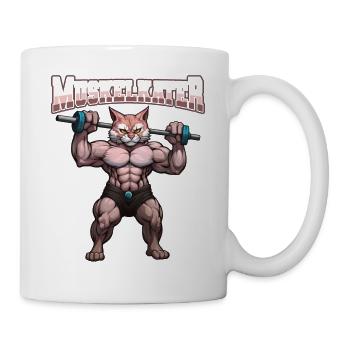 Muskelkater Bodybuilding Kraftsport Fitness Meme - Tasse - Weiß - Rechts