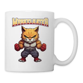 Muskelkater Bodybuilding Kraftsport Fitness Meme - Tasse - Weiß - Rechts