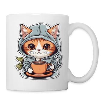 L’heure du thé pour chaton - Mug blanc - blanc - Droite