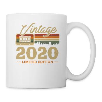 Cadeau d’anniversaire vintage 2020 - 3/4 ans - Mug blanc - blanc - Droite