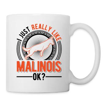 Belgian Malinois Mechelse Herder - Mug - white - Right