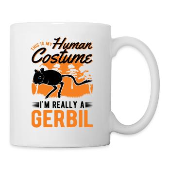 Gerbille Costume Humain Rennmaus - Mug blanc - blanc - Droite