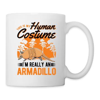 Armadillo Human Costume Gürteltier - Mug - white - Right