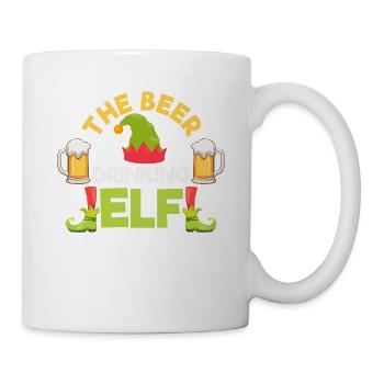 Die biertrinkende Elfenliebhaber-Familie Pyjama - Tasse - Weiß - Rechts