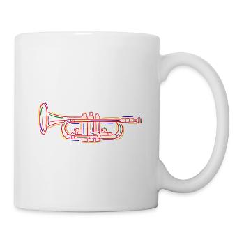 J’aime vraiment les trompettes ok - Mug blanc - blanc - Droite