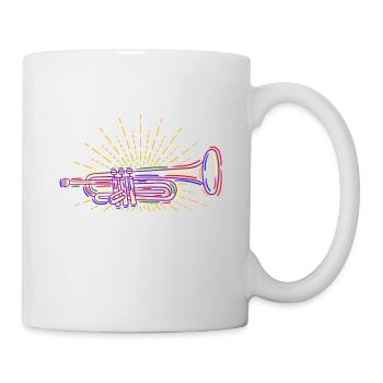 Ma trompette sonne et je dois partir - Mug blanc - blanc - Droite