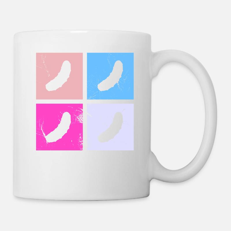 Gurke Gewürzgurke Kukumer Retro Saure Gurke - Tasse - Weiß