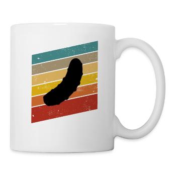 Gurke Gewürzgurke Retro Geschenk - Tasse - Weiß - Rechts
