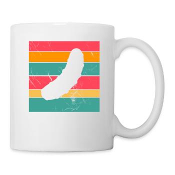 Concombre cornichon rétro cadeau - Mug blanc - blanc - Droite