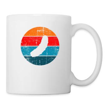 Gurke Gewürzgurke Kreis Retro Geschenk - Tasse - Weiß - Rechts