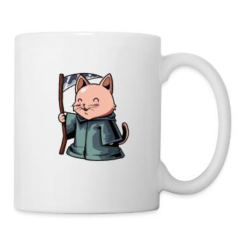 Mignon Chat Grim Reaper - Mug blanc - blanc - Droite