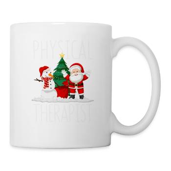Physiotherapeutin PTA Weihnachtsbaum Schneemann - Tasse - Weiß - Rechts