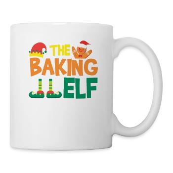 Le groupe d’elfes boulangers Jumelage Noël familial - Mug blanc - blanc - Droite