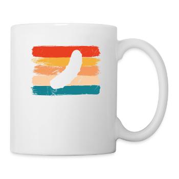 Gurke Gewürzgurke Kukumer Retro Geschenk - Tasse - Weiß - Rechts