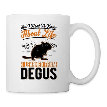 Degu Arbuste Forêt de rats Degu - Mug blanc - blanc - Droite
