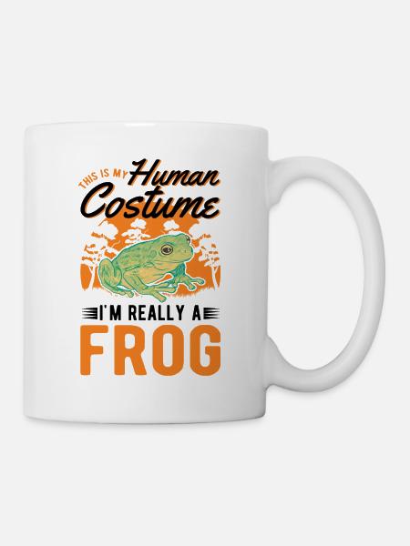 Frosch Halloween Laubfrosch - Tasse - Weiß
