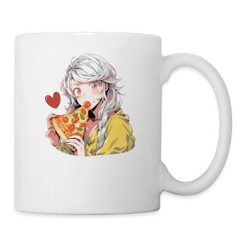 Pizza Lover Young Girl Anime Manga Pizza - Mug blanc - blanc - Droite