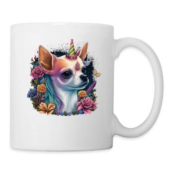 Chihuahua | Colourful Rainbow LGBTQ Unicorn - Mug - white - Right